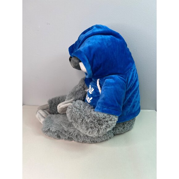 Toy Factory Sloth Spirit Animal 21" Gray Plush Blue Hoodie Stuffed Animal 2022 - Picture 6 of 16